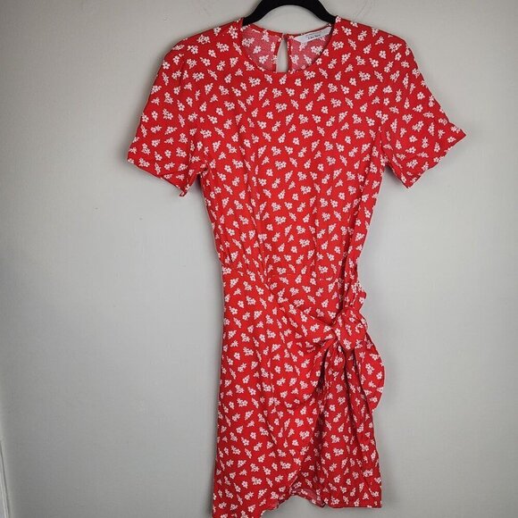 Los Angeles Atelier and Other Stories dress size 0 Short sleeve floral front tie - Picture 3 of 13